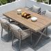 Corrigan Studio® Pieces Outdoor Patio Dining Table Chair Set, Patio Dining Rattan Chair, Outdoor Rattan Dining Table Set For Patio, Backyard, Balcony | Wayfair