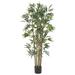 4' Multi Bambusa Bamboo Artificial Silk Tree with Black Pot