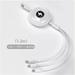 3P Experts 3PX-3N1RETRACABLE-WHT 3-in-1 Retractable Charging Cable White