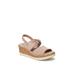 Women's Remix Sandal by BZees in Brown Fabric (Size 7 M)
