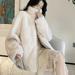 PIKADINGNIS Winter Thick Faux Fur Coat Women Fashion Plush Stand Collar Faux Mink Coats Female Korean Loose Soft Zip Furry Jacket