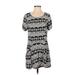 Jodifl Casual Dress - Shift Scoop Neck Short sleeves: Tan Dresses - Women's Size Small