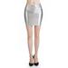 PIKADINGNIS Sexy Bodycon Laser Mini Skirt Women Gold Silver High Waist Slim Pencil Skirts Woman Party Club PU Leather Short Skirts