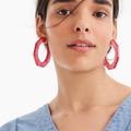 J. Crew Jewelry | J. Crew Lucite Red Glitter Earrings Retro 1980s Nwt | Color: Red | Size: Os