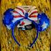 Disney Accessories | Disney Metallic Sequined Patriotic Minnie Mouse Ears Red White And Blue Headband | Color: Blue/Red | Size: Os
