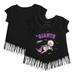 Girls Toddler Tiny Turnip Black San Francisco Giants Space Unicorn Fringe T-Shirt