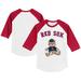 Toddler Tiny Turnip White/Red Boston Red Sox Teddy Boy 3/4-Sleeve Raglan T-Shirt