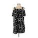 Topshop Casual Dress - Shift Square Short sleeves: Black Dresses - Women's Size 2