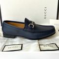 Gucci Shoes | Gucci | Horsebit Moccasin Loafer Blue/Silver | Color: Blue | Size: 6