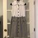 Nine West Dresses | Button Office Dress | Color: Gray/White | Size: 2