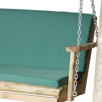 2 Seater Swing Seat Pad With Back Green
