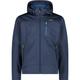 CMP Herren Funktionsjacke Kapuzen Softshelljacke, Größe 60 in Blau