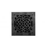 Black Floor Air Vent Heat Register with Louver Cast Aluminum Vintage Rustic Upscale Design 8" x 8" Renovators Supply