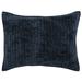 Lipa 20 x 26 Hand Stitched Standard Pillow Sham, Rayon Velvet, Quilted Blue