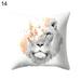 SANWOOD Pillow Case Cartoon Animal Lion Cat Shark Throw Pillow Case Cushion Cover Home Sofa Decor