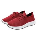 adviicd Slip Resistant Shoes For Women Slip On Sneakers Women Tennis Shoes for Women Classic Low Top Canvas Shoes Flats Comfortable Red 8