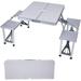 Picnic Table Folding Camping Table Chair Set with 4 Seats Chairs and Umbrella Hole