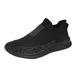 KaLI_store Men Shoes Men s Slip on Walking Running Shoes Tennis Casual Fashion Sneakers Comfort Non Slip Work Sport Trainer Black 10