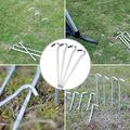 Aluminium Tent Stakes Pegs with Hook - Hexagon Rod Stakes Nail Spike Garden Stakes Camping Pegs for Pitching Camping Tent Canopies