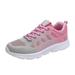 adviicd Tennis Shoes Womens Womens Fashion Sneakers Ladies Mesh Lace Casual Breathable Shoes Comfortable Fashion Up Women s Pink 6.5