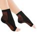 rygai Unisex Anti-fatigue Sports Compression Foot Ankle Sleeve Support Brace Socks Black Brown