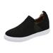 Fsqjgq Walking Tennis Shoes for Women Womens Shoes Flat Sole Wear Casual Shoes Fashion Soft Sole Breathable Casual Shoes Women Black Asian Size 38