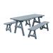 Loon Peak® Summerhill 3 Piece Outdoor Picnic Table Wood in Gray | 70" L x 27" W x 30" H | Wayfair LNPK6230 38758008