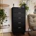 Wade Logan® Azur 5 Drawer 23.62" W Chest Wood in Black | 49.21 H x 23.62 W x 17.71 D in | Wayfair A0354310BCAD48969030C060AF822DF7