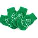 LA TALUS 4Pcs Pet Ankle Socks Christmas Series Pattern Anti-skid Good Elasticity Cartoon Pet Cotton Short Socks for Holiday Green Xmas Tree M