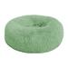 LANON Round Plush Pet Bed for Dogs & Cats Fluffy Soft Warm Calming Bed Sleeping Kennel Nest 70CM Green