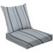 2-Piece Deep Seating Cushion Set Abstract geometric seamless Vertical stripes Colored Wrapping paper Outdoor Chair Solid Rectangle Patio Cushion Set