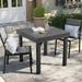 Pellebant 3 Pcs Patio Dining Set Aluminum Expandable Table and Chairs Set for 4-6 People Black