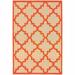 2 x 3 Orange Geometric Stain Resistant Indoor Outdoor Area Rug