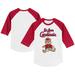 Toddler Tiny Turnip White/Red St. Louis Cardinals Teddy Boy 3/4-Sleeve Raglan T-Shirt