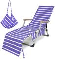 Beach Chair Cover with Side Pockets Chaise Lounge Chair Towel Cover for Pool Sunbathing Garden Beach Hotel