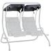 Outsunny 2-Seater Swing Canopy Replacement Swing Top Cover Dark Gray