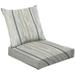 2-Piece Deep Seating Cushion Set Grained Textured Variegated Striped Seamless spring grunge Dust Outdoor Chair Solid Rectangle Patio Cushion Set