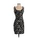 Ann Taylor Casual Dress - Sheath: Black Zebra Print Dresses - Women's Size 2 Petite