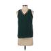Maurices Sleeveless Blouse: Green Tops - Women's Size X-Small