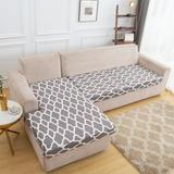 DONGPAI Stretch Sofa Cushion Cover Printed Spandex Furniture Protector Floral Geometric Sofa Seat Slipcover Sofa Cover Soft with Elastic Bottom