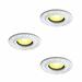 Renovators Supply Recessed Lighting Trim 10 in. Wide White Polyurethane Ornate Recessed Ceiling Light Trims Pack of 3