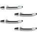 Door Handle Set 4 Piece - Compatible with 2014 - 2017 Chevy Silverado 1500 Crew Cab Pickup 2015 2016