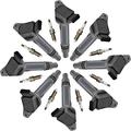 Yoshi Motors Pack of 8 Ignition Coil and Spark Plug Replacement For Lexus Toyota 2007-2016 2007 2008 2009 2010 2011 2012 2013 2014 2015 2016 GX460 LX570 Land Cruiser Sequoia Tundra 4.6L V8