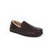 Wide Width Men's Spun Faux Leather Slippers by Deer Stags in Dark Brown (Size 13 W)