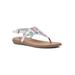 Women's London Casual Sandal by White Mountain in Rainbow Multi Fabric (Size 9 1/2 M)