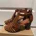 American Eagle Outfitters Shoes | Camel Colored Heeled Sandal | Color: Brown/Tan | Size: 7.5
