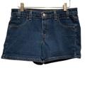 Levi's Shorts | Levi's High Rise Blue Jean Denim Shorts Red Tab Juniors Size 5 | Color: Blue | Size: 5j