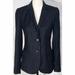 J. Crew Jackets & Coats | J Crew Super 120's Blazer Jacket Navy Blue Wool Pinstripe Business | Color: Blue | Size: 2