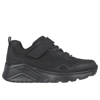 Skechers Boy's Uno Lite - Worlo Sneaker | Size 1.5 | Black | Synthetic/Textile | Machine Washable