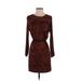 Ann Taylor LOFT Casual Dress: Brown Animal Print Dresses - Women's Size X-Small Petite